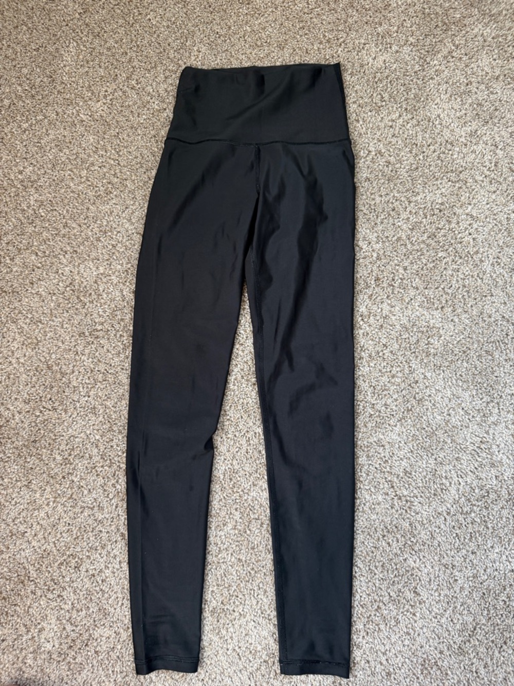 Leather / Shine look High-Waist Black Women's Leggings